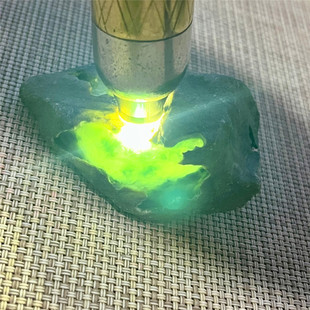 天然老坑翡翠玉石莫西沙敞口开窗肉质细腻冰种飘花表现罡味荧光足