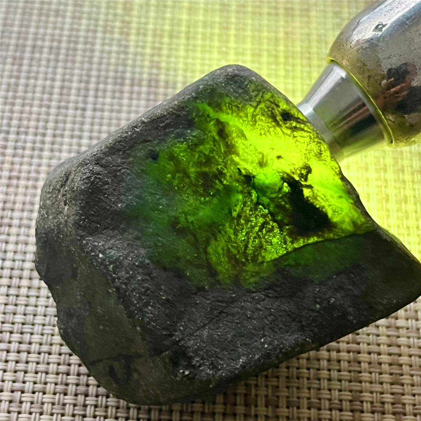 翡翠原石玉石毛料南奇敞口皮壳老辣种水透开水路脱沙高冰精品小料