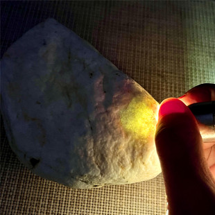 翡翠原石玉石毛料木那敞口皮壳老辣种水透开雾层浓郁起荧光手镯料