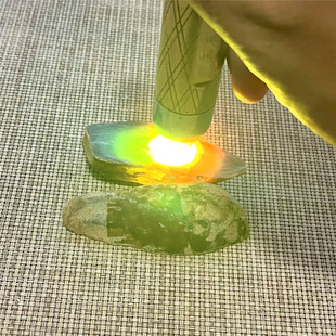 天然老坑翡翠玉石大马坎敞口切口肉质细腻种水化开俏色表现特色料