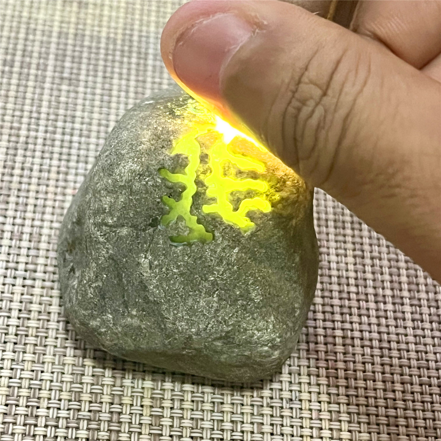 天然老坑翡翠玉石后江化冰有飘花