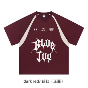 BEYONCE周边美式 BIC 宽松重磅拼接短袖 ABCMJ