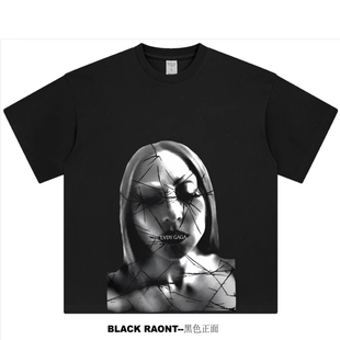 【ABCMJ】自制Lady gaga新专MAYHEM周边同款重磅纯棉宽松短袖