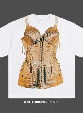 【ABCMJ】自制Madonna x JPG Blond Ambition重磅宽松短袖