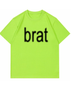 brat周边T美式 charliXCX 单件定制X红爆款 纯棉宽松短袖 ABCMJ