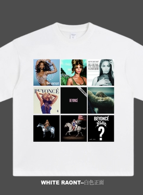 ABCMJ原创beyonce碧昂丝专合辑ins爆actiii美式宽松重磅纯棉短袖