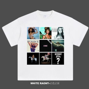 ABCMJ原创beyonce碧昂丝专合辑ins爆actiii美式 宽松重磅纯棉短袖