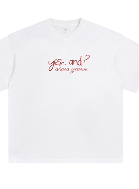 【ABCMJ】自制A妹arianagrande专辑yesand周边美式纯棉重磅短袖