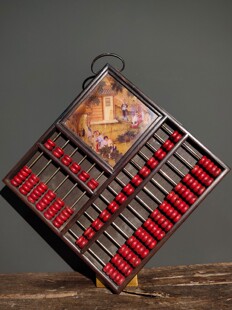 古玩珍藏老花梨木账房算盘挂屏纯手工制作老物件算盘挂件收藏品