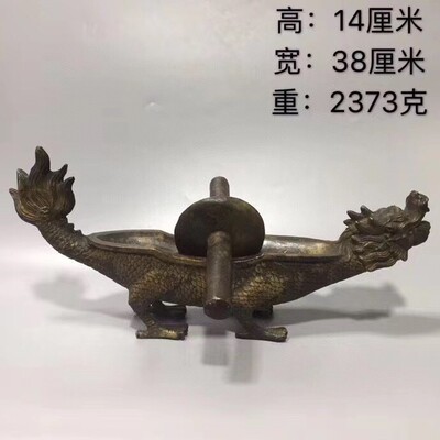 纯铜实心碾药收藏中医装饰古玩