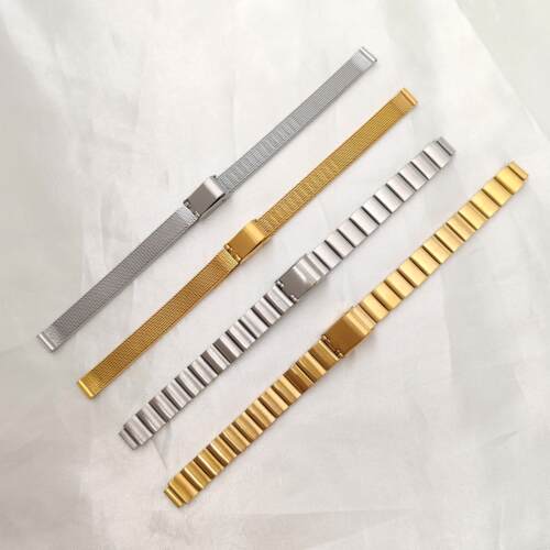 8-20mm不锈钢平接口按扣米兰竹节通用男女表链表带