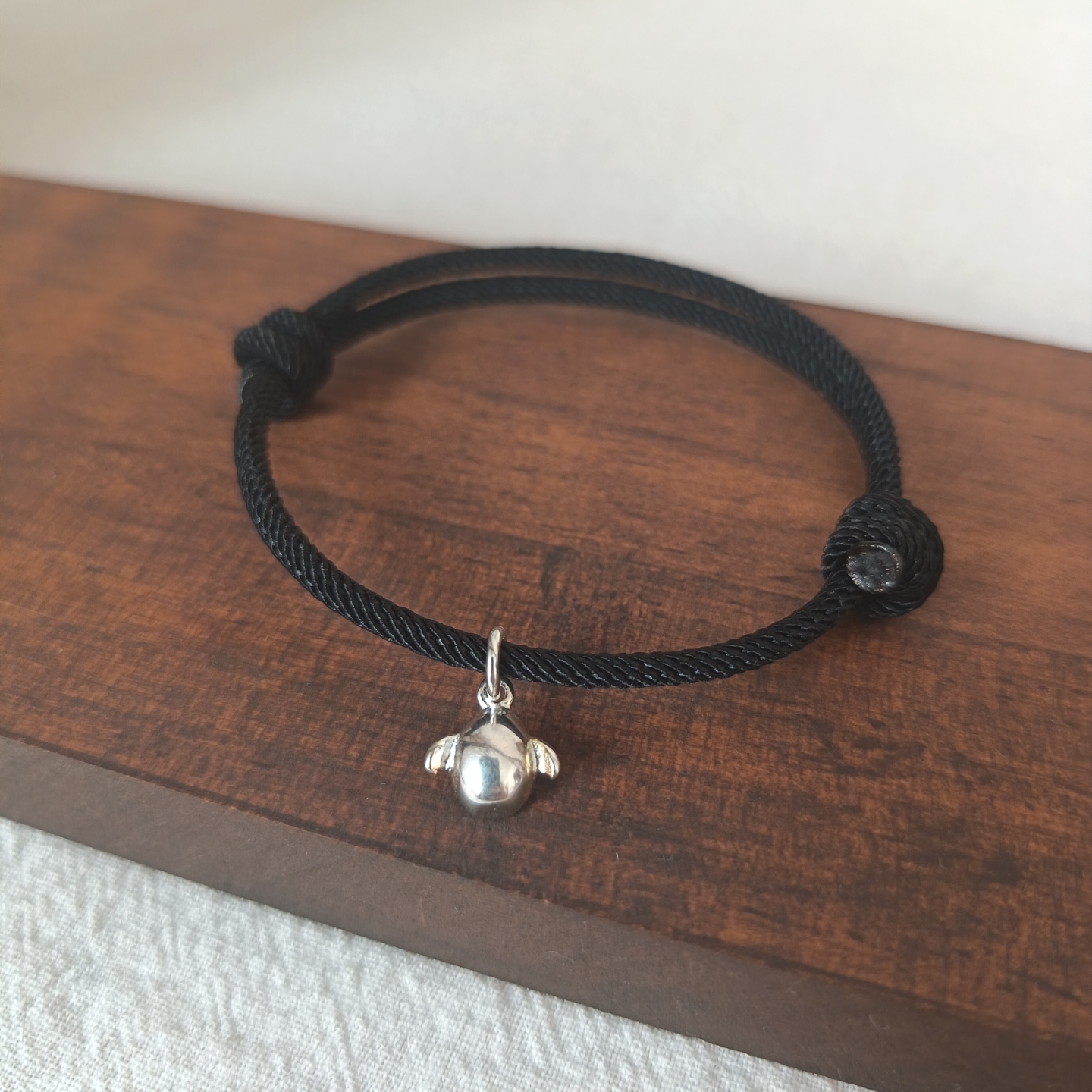 s925纯银天使宝贝蛋吊坠手链手绳