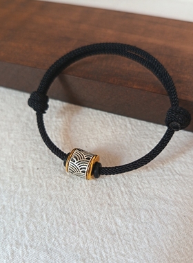 国风复古做旧转运珠桶珠手链