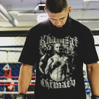 狼王奇马耶夫人像黑色100%纯棉 | UFCT恤MMA短袖