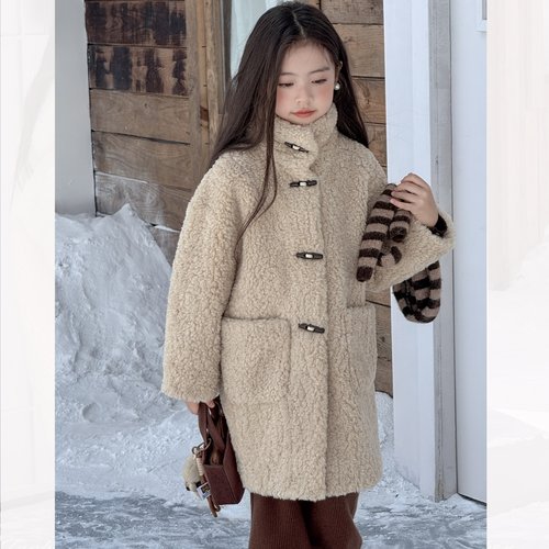 拓伴韩系冬儿童仿羊羔毛皮毛一体