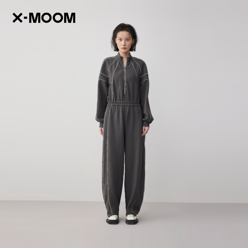 XMOOM中腰长裤收腰显瘦连体裤