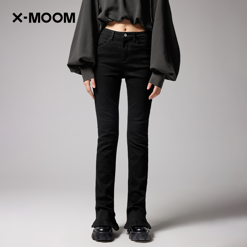 XMOOM商场同款设计感马蹄牛仔裤