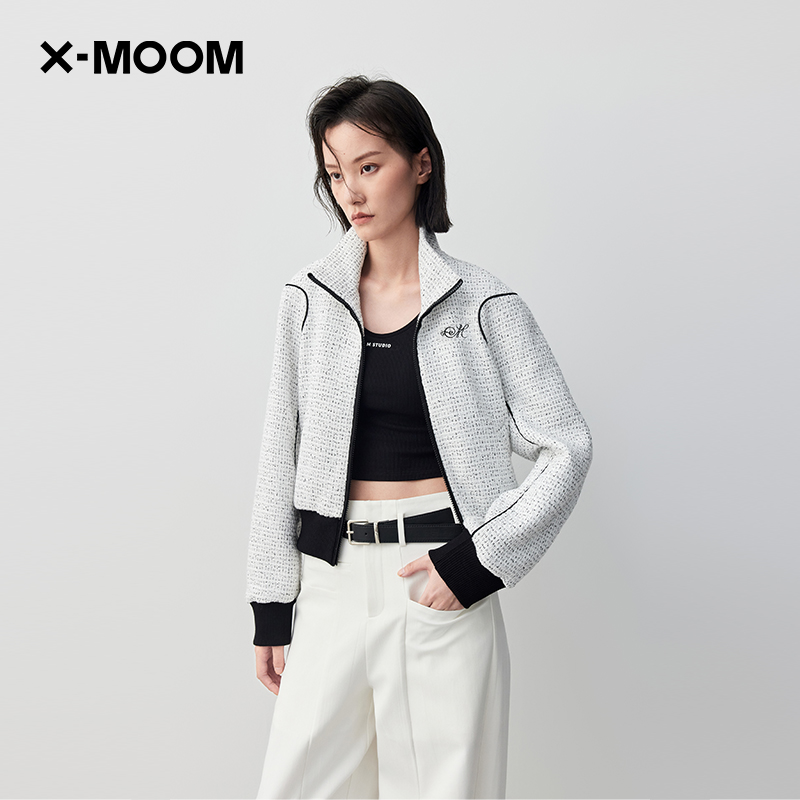 X--MOOM色织编织料长袖卫衣