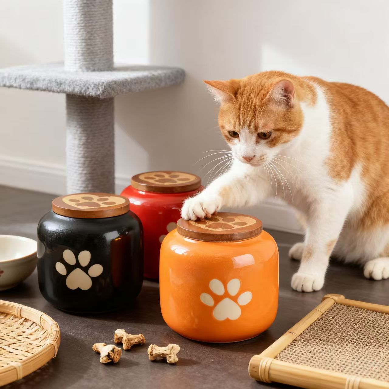 陶瓷宠物骨灰盒回忆纪念收集罐密封罐去世火化宠物殡葬用品骨灰罐