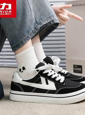 回力情侣帆布鞋夏季2025新款休闲百搭系带软底板鞋情侣鞋潮