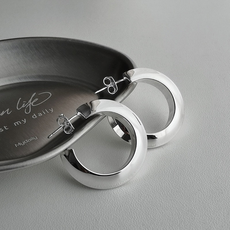 S925银耳钉 纯银几何菱角C圈耳环女夸张小众设计感欧美风耳饰,饰品/流行首饰/时尚饰品新,耳环,淘宝优惠券,粉丝福利购,淘宝优惠卷