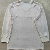 外贸男圆U领三层保暖上衣衬垫护肩衬衣加厚裤 子中年秋冬舒适内衣