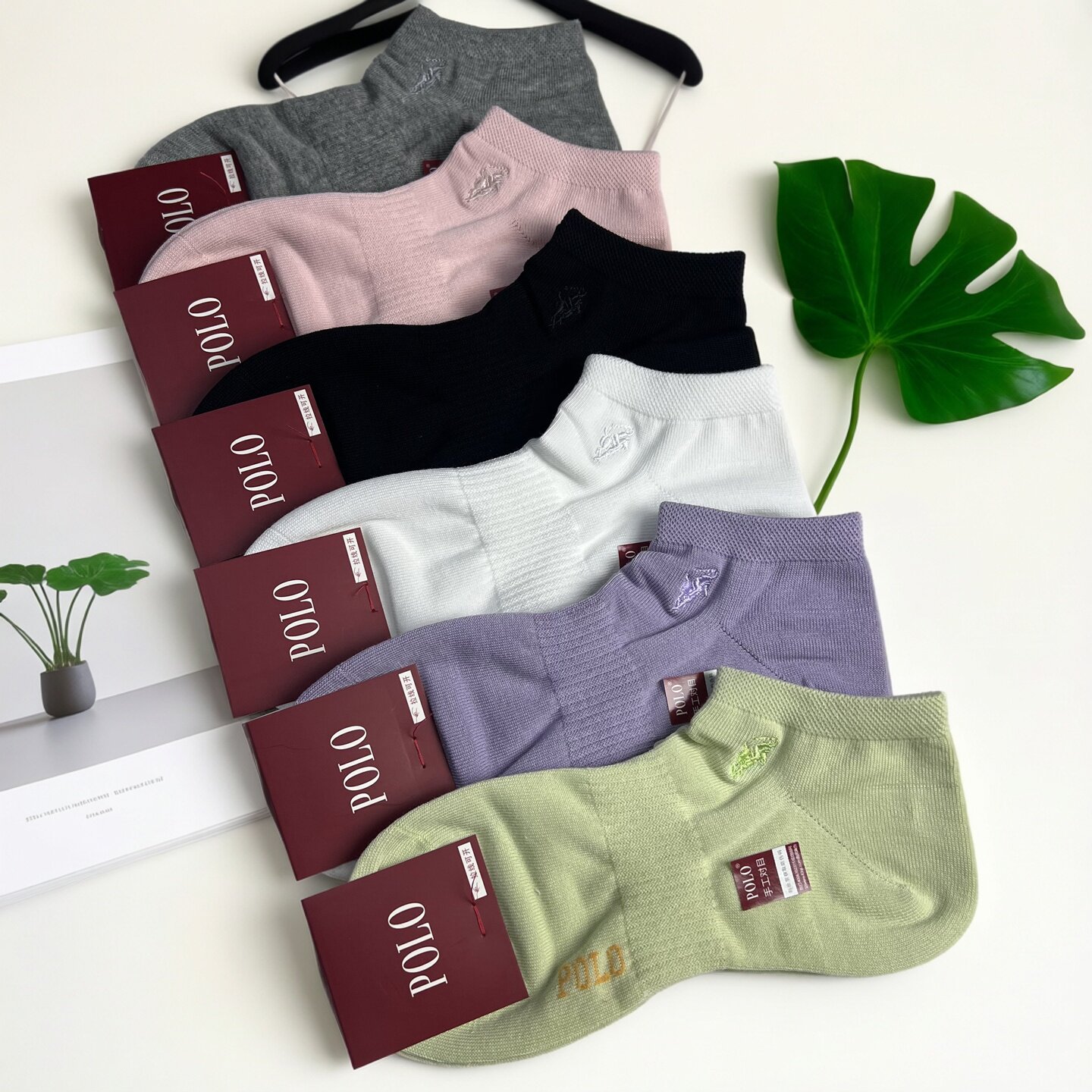 POLO袜子女春夏糖果色纯棉无骨运动短袜韩系可爱纯色低帮袜11002