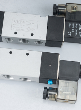 亚德客型气动电磁阀控制器4V310-10二位五通单头DC24 AC220V气阀