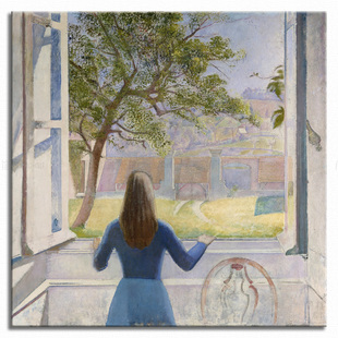 装 窗边 巴尔蒂斯 Balthus 饰画客厅书房卧室咖啡馆家居艺术 女孩