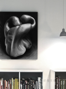 青椒 Edward Weston 爱德华 韦斯顿 装饰画 大师摄影经典作品黑白