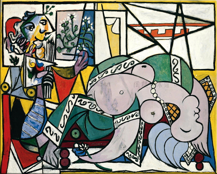 画室 pablo picasso 毕加索 装饰画有框无框客厅书房餐厅定制照片