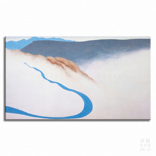 路景2号 Georgia O'Keeffe 欧姬芙 艺术装饰画 客厅书房玄关酒吧