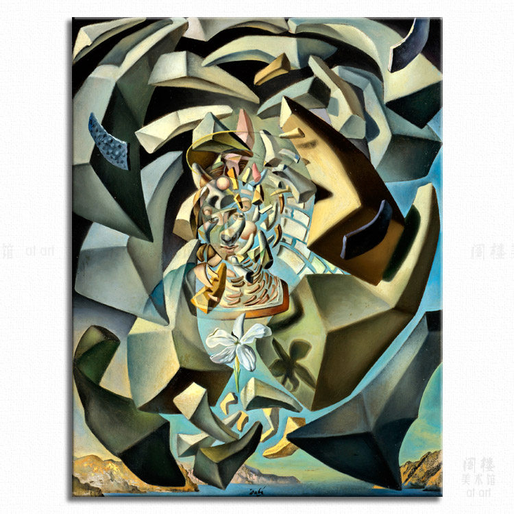 微观物理圣母 salvador dali 萨尔瓦多达利 艺术装饰画超现实主义