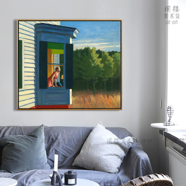 美国艺术风客厅书房酒吧装饰画