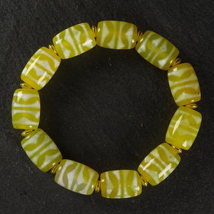 圣饰奇缘天然西藏真品玛瑙法衣双虎牙天珠桶珠手串链11 16mm左右