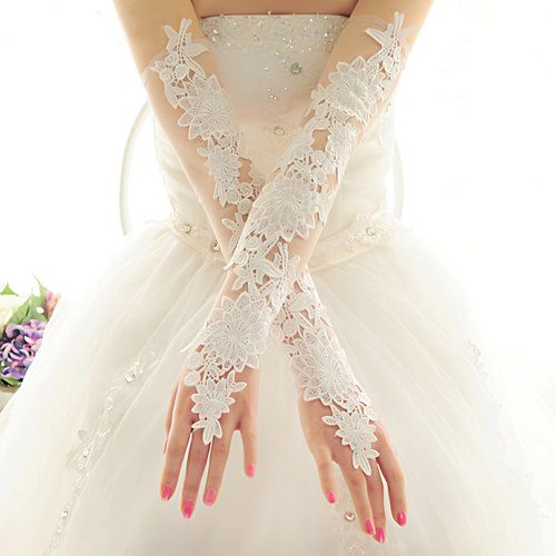 加长款过肘春秋冬季保暖婚纱手套
