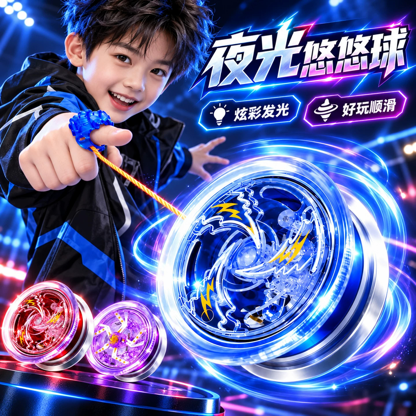 悠悠球小学生溜溜球儿童发光玩具活睡眠自动回旋uu高级合金yoyo球