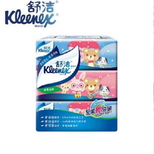 Kleenex舒洁卡通抽取式面纸200抽2层*7包餐巾纸抽纸官网卫生纸