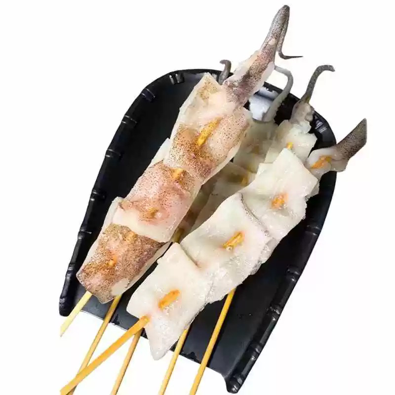 霸王鱿鱼串烧烤铁板油炸食材海鲜串鱿鱼板串20串商用冷冻半成品串