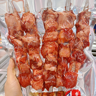 大油边串新鲜猪肉串商用批发冷冻半成品烧烤食材烤肉串猪油边大串