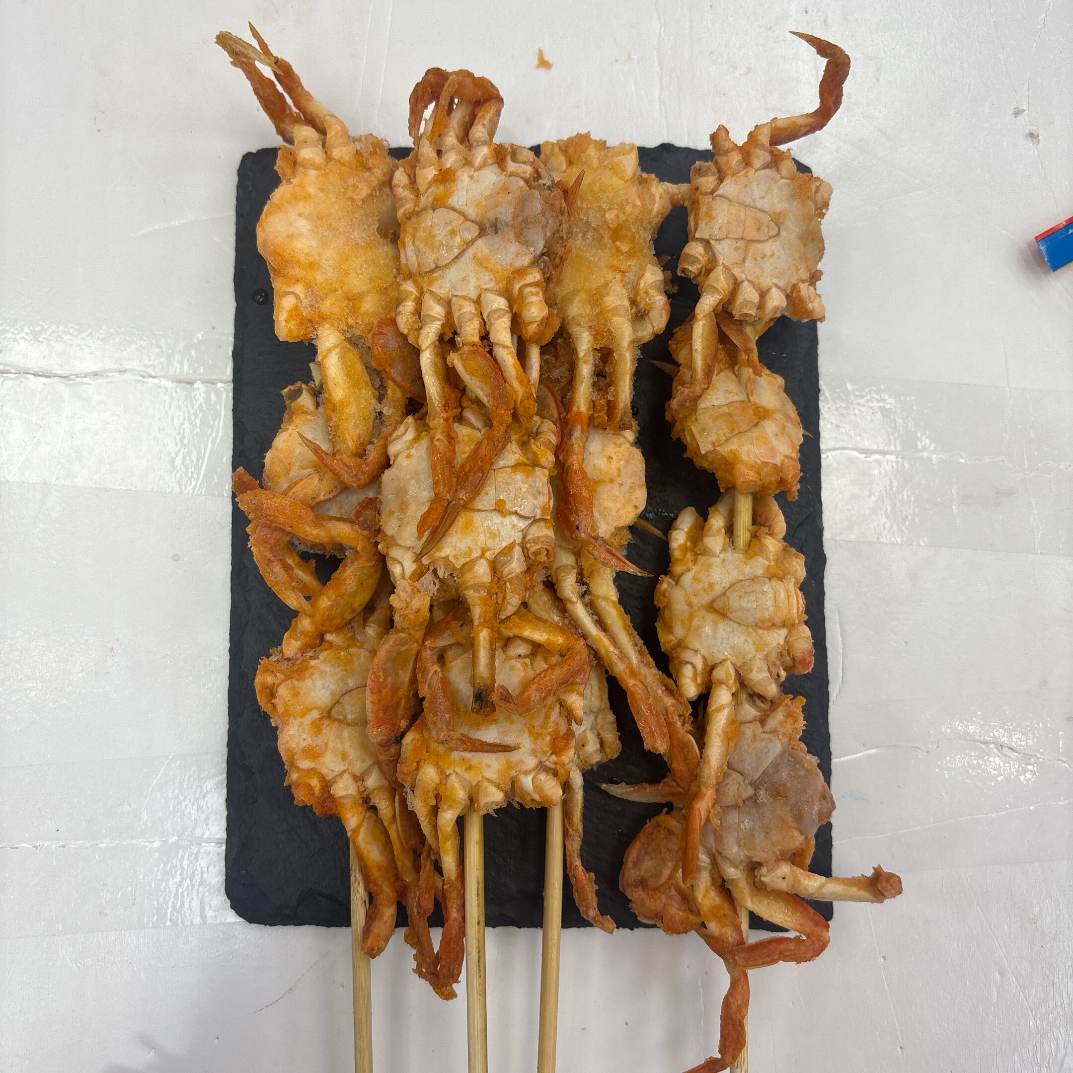 香辣蟹串烧烤油炸小吃蟹块10串沙蟹块切蟹商用新鲜冷冻大螃蟹烤串