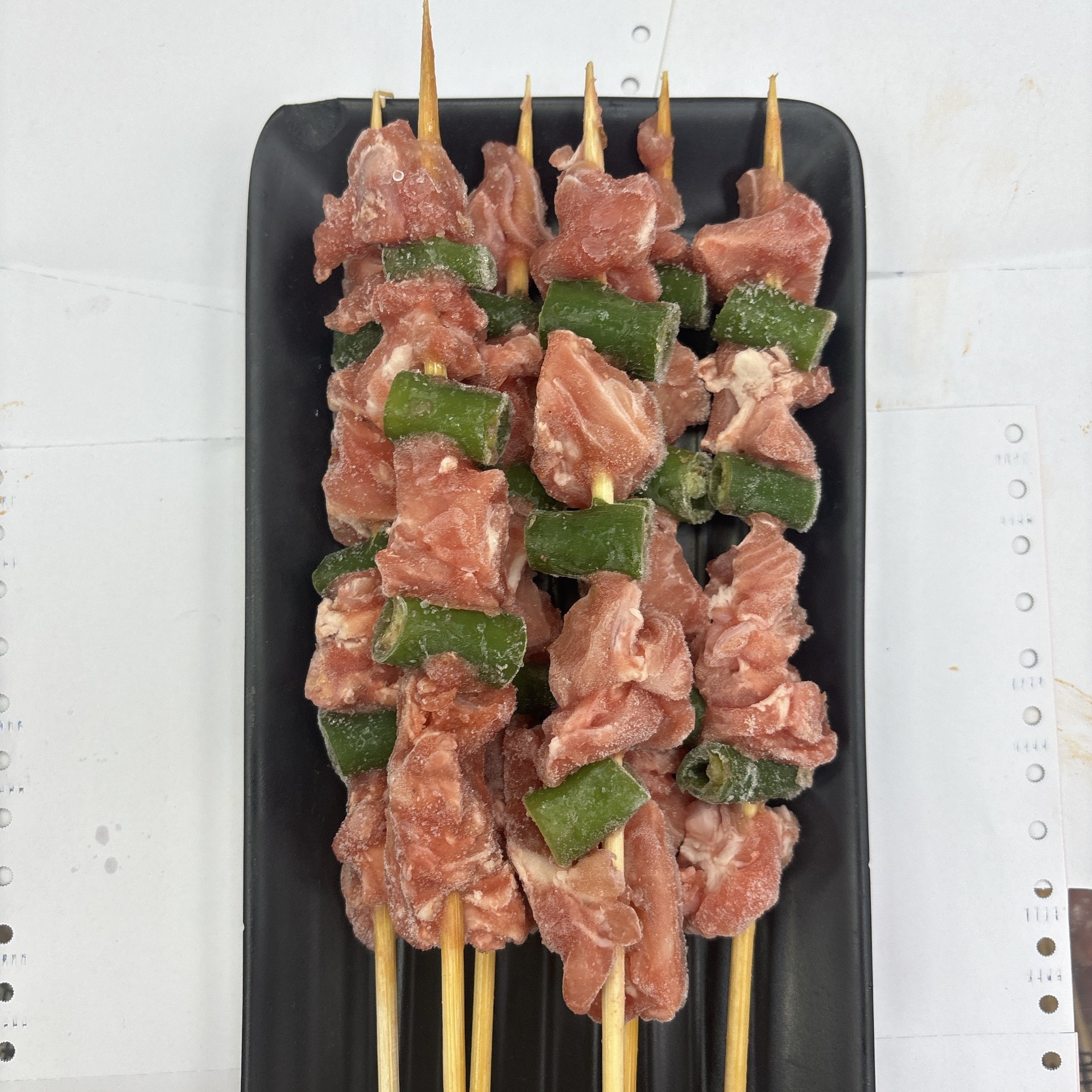 誉丰青椒排骨串20串户外烧烤串食材调理腌制猪排骨油炸冷冻半成品