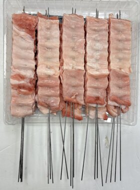 猪板筋串商用烤肉串20串冷冻猪肉串半成品猪板筋油炸铁板小吃食材