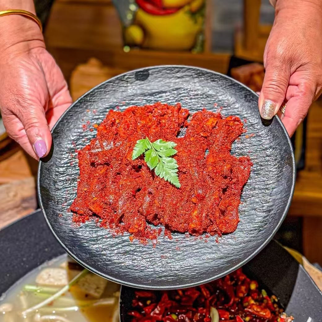 陶瓷黑色磨砂圆盘日式烧肉五花雪花和牛摆盘创意火锅麻辣牛肉餐具