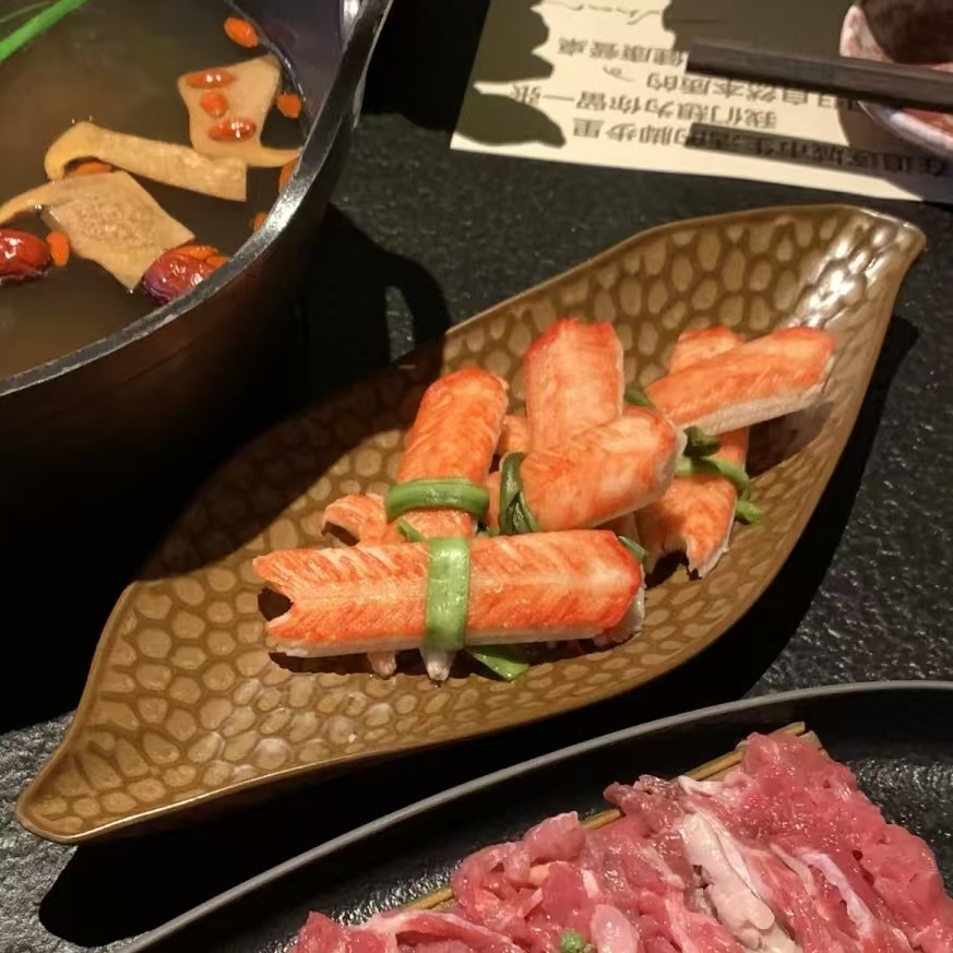 创意特色脚牛肉火锅蟹柳专用餐具