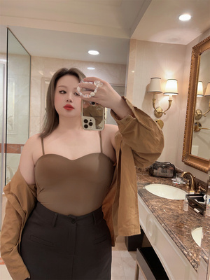 背吊带200斤大码胖mm无痕背心