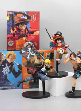 动漫手办海贼王路飞艾斯萨博航海奔跑背包模型王摆件周边公仔装饰