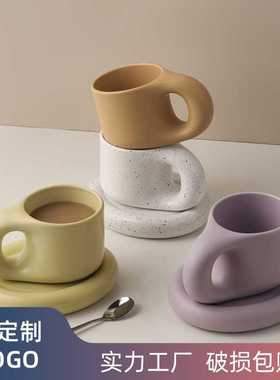 贝汉美北欧风马克杯高颜值创意可爱情侣水杯陶瓷咖啡杯子跨境热采