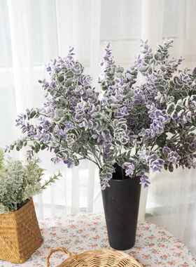 仿真花尤加利金钱叶手捧花婚庆家居花墙绿植摄影布景跨境GF15769B