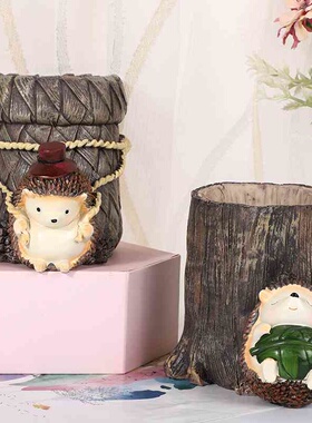 创意生日礼物学生奖品大号卡通刺猬笔筒办公室书房桌面摆件装饰品